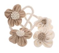 NUOBESTY 2 Piezas Lazos para Cortinas Flores, Ajustables Tela, Estilo Boho | Decoración para Cortinas y Visillos, Fácil de Colocar y Quitar, Uso en Hogar, Diseño Floral Creativo