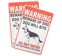 NUOBESTY 2 Piezas Letrero de Advertencia para Perros de Hierro Impresión Clara y Fácil Instalación para Jardines y Patios Seguro y Decorativo