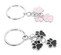 NUOBESTY 2 Piezas Llavero de Metal Huella de Perro, Colgante Bonito | Diseño Cute y Estiloso, Estudiantes, Adecuado en Llaves del Coche, Obsequio Perfecto