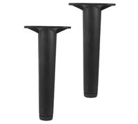 NUOBESTY 2 Piezas Marco De Soporte De La Cama Pie De Cama Tubo De Subida Piernas Deber Pies Muebles Reemplazo Apoyo Pesado Partes Patas Ajustables Pata Acero Plastico Negro