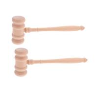 NUOBESTY 2 Piezas Martillo de Juez de Madera Sin Terminar para de Subasta Accesorio de Cosplay y Decoración de Oficina