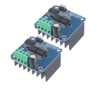 NUOBESTY 2 Piezas Módulo Controlador de Motor de Alta Potencia Módulo de Conducción Refrigeración con Limitador de Corriente Kit para Control Pwm Reversible Compatible con Mcu Suministro