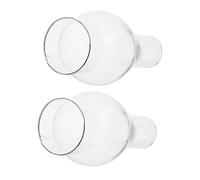 NUOBESTY 2 Piezas Pantalla De Queroseno Accesorio De Decoración De Pantalla Velas De Té Pantalla De Lámpara De Vela Artesanal Velas Rojas Candelabro Pequeño Tubería Lámpara De Carbón Vidrio
