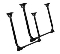 NUOBESTY 2 Piezas Pata de Escritorio de Plegable Patas de Escritorio de Mesa de Cocina Extensor de Mesa Pulverización de Polvo de tubería de Hierro Black