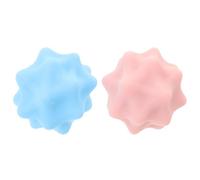 NUOBESTY 2 Piezas Pelota de Masaje de Reflexología Textura, Silicona, Rosa | Tejido Profundo y Liberación , Ligera y Portátil, Uso en Casa o Yoga para Adultos