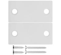 NUOBESTY 2 Piezas Placa de Reparación para Agujero de Puerta de Acero Inoxidable Plata, Instalación Simple, Incluye Tornillos, Compatible con Cerradura de Entrada, Juego de B5