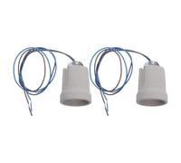NUOBESTY 2 Piezas Portalámparas de Cerámica E27 con Cable, Resistente a Altas Temperaturas y Diseño en Forma de Cono para Cocinas y Hogares