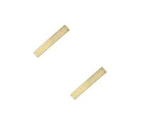 NUOBESTY 2 Piezas Regla de latón lapto Ruler Regla portátil Regla Fina Regla para Leer Multi Regla Cuadrada de Colcha Regla Plegable Regla de Arte métrico Regla de Doble Escala Regla Recta