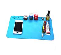 NUOBESTY 2 Piezas Reparar tablero de silicona estera de soldadura circuito calor tapete de trabajo electronico electrónico lugar estatera de reparación para soldar