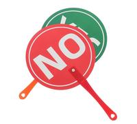 NUOBESTY 2 Piezas Señales de Respuesta sí No y Tarjeta de Calificación de Jueces de Plástico, Verde y Rojo, para Aula y Actividades, Profesores y Estudiantes