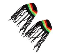 NUOBESTY 2 Piezas Sombrero de Punto para Gato con Trenzas Creativas Accesorio de Disfraz para Mascotas Halloween Hecho Mano para Perros Gatos y Hámsters para Fiestas Festivas