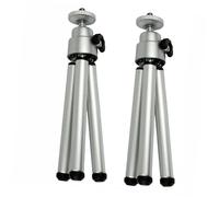 NUOBESTY 2 Piezas Soporte de Teléfono de Aluminio Flexible Mini Tripod Portátil para Selfie y Cámara Compatible con Móviles y Estable Superficies Irregulares