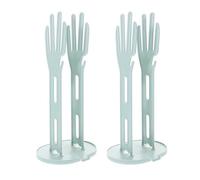 NUOBESTY 2 Piezas Soporte Soporte para Guantes de Cocina con Base de Drenaje Organizador Reutilizable para Secado de Guantes y Trapos de Cocina Diseño Desmontable para Fácil Uso Hogar