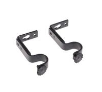 NUOBESTY 2 Piezas Soportes para Barra de Cortina Ajustables Soporte Resistente de Color Negro Mate para Cortinas Compatible con Varillas de Pole Drapery