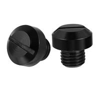 NUOBESTY 2 Piezas Tapa Ciega para Espejos Tapones para Orificios de Espejo Retrovisor de Motocicleta Aleación de Aluminio Negro Protege el Orificio para Motoristas