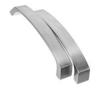 NUOBESTY 2 piezas Tiradores de Aluminio Cepillado para Armarios Cocina de Diseño Moderno Resistente y Fácil de Instalar Compatibles con Muebles y Baños Distancia entre Ejes
