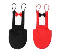 NUOBESTY 2 Piezas Traje para Loro XL Lavable Pañal Reutilizable para Pájaros Mascota Cómodo y Transpirable para Viajes y Uso Diario Rojo y Negro