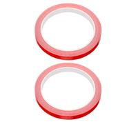 NUOBESTY 2 Rollos Cinta Protectora para Raquetas, Protector de Borde de Raqueta de Tenis de Mesa, Cinta Autoadhesiva de Tela Roja, Fácil de Aplicar, Resistente Decoloración, para Práctica