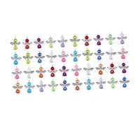 NUOBESTY 2 Series Accesorios Colgantes De Ala Para El Aniversario San Valentín Earloop Brazalete Pendientes Colgante De Joyería Accesorio De Llavero Aleación 20 Piezas*2