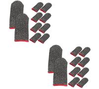 NUOBESTY 2 Series De Juego Sudor Tocar Consejos De Pantalla Táctil Protección Cubrir Antiestático Manga Móvil Guantes De Compresion Negro Fibra De Plata 10 Piezas*2