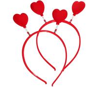 NUOBESTY 2 Uds. Diademas De Corazón Rojo Tocados Bopper En Forma De Corazón Para El Día De San Valentín Accesorios Para El Cabello Accesorios De Cosplay De Cupido
