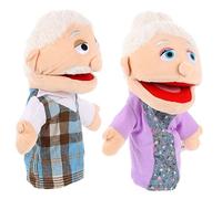 NUOBESTY 2 Uds. Marionetas De Mano para Abuelos Marionetas De Mano para La Familia Marionetas De Mano para Contar Historias Marionetas De Mano para Juego De rol Marionetas De Mano De Felpa