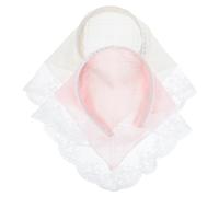 NUOBESTY 2 Unidades Diadema Pañuelo Triangular de Encaje Ligero para Mujer, Accesorio Cabello Antideslizante y Elegante Estilo Campestre Francés, Adecuado para Vacaciones y Eventos Formales