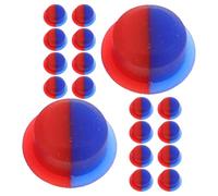 NUOBESTY 20 Botones Indicadores para Manija de Grifo, Tapa de Silicona Roja y Azul para Agua Caliente y Fría, Diámetro 6,7 Mm, Accesorios para Baño y Cocina, Señal de Temperatura Segura