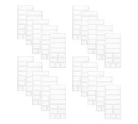 NUOBESTY 20 Hojas Etiquetas Adhesivas Impermeables para Escritura a Mano en Papel Plata, Fáciles de Cortar y Removibles, Ideales para Almacenamiento en Cocina y Baño
