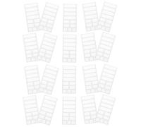 NUOBESTY 20 Hojas Etiquetas Adhesivas Impermeables y Resistentes al Desgarro para Contenedores de Alimentos y Equipos, de Papel Plata Rectangular, Ideales para Despensa y Baño