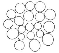 NUOBESTY 20 Piezas Correa de Reparación para Grabadoras de Cassettes Correas de Goma para Máquinas de Video de Grosor para de Equipos de Grabación