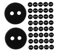 NUOBESTY 200 Piezas Botones de Plástico Negros Botones Redondos Pequeños para Manualidades de Costura para Camisas Accesorios de Costura Duraderos Diseño Elegante y Moderno