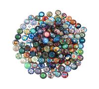 NUOBESTY 200 Piezas Mosaico De Azulejos Redondos Joyería De La Vendimia Cúpula Cabujones Para Joyería Mosaicos Mixtos Suministros De Tapicería Mosaicos Redondos Álbum De Recortes Vidrio