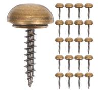 NUOBESTY 24 Juegos Tornillo Autorroscante de Latón con Tapa, Cabeza | Marcos de Espejo y Cajas, Fijación Segura en Muebles, Instalación Fácil, Cubre la Cabeza del Tornillo