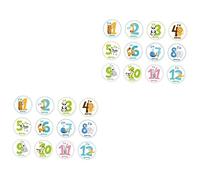 NUOBESTY 24piezas Pegatinas De Meses Para Bebés De Stickers De Animales Divertidos Decoración Infantil Para Fotos y Fiestas De Cumpleaños Seguro y Duradero