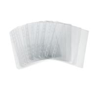 NUOBESTY 25 Piezas de con Anillas para Organizador de Stickers y Álbum de Fotos Páginas de Repuesto de PVC para Oficina Escuela y