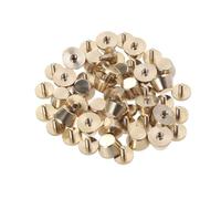 NUOBESTY 25 Piezas Unidades de Tachuelas de Cobre Fino Base de Tornillo para Accesorios de Bolsas y Cinturones Acabado Dorado Resistente y Bordes Suaves