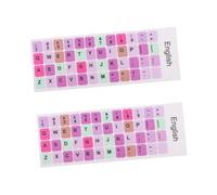 NUOBESTY 2hojas Pegatinas Decorativas para Teclado Calcomanías Inglés Fácil Instalación