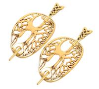 NUOBESTY 2piezas Horquillas Vikingas de Metal para Mujer Joyería Cabello Estilo Vikingo Tocados Vikingos Femeninos para Fiesta Medieval