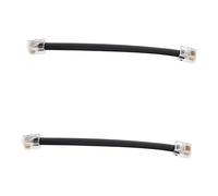 NUOBESTY 2piezas Línea De Conexión del Panel De Núcleos Cable Telefónico Plano Macho Macho Línea De Separación Corta De Garantiza Comunicación