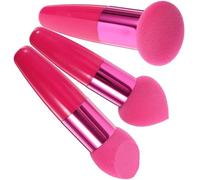 NUOBESTY 3 Esponjas Correctoras para Base de Maquillaje Bolígrafos de Esponja Húmedo/Seco Color Rosa Fucsia Brocha Flexible para Uso Facial Diario y Retoques