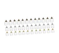 NUOBESTY 3 Juegos Encanto Alfiler Colgantes De Botella Para Hacer Joyas Oro Collar Cuentas Para Pulseras Amuletos Para Hacer Llaveros Cadenas Felpa Rosario Verter Vidrio 12 Uds * 3