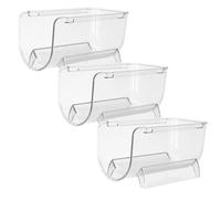 NUOBESTY 3 Piezas Botellero Acrílico Apilable para Vino y Agua en | Acrílico Transparente, Superficie Lisa y Fácil Limpieza, para Encimera o Nevera, Visibilidad Clara