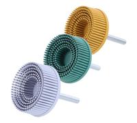 NUOBESTY 3 Piezas Cepillo de Disco para Taladro de Goma y Hierro Mango de 6mm, Diseño Cónico para Acelerar Velocidad de Esmerilado y Eliminar Residuos Adhesivos en Limpieza de Taladros
