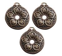 NUOBESTY 3 Piezas Colgante de Llavero de Latón Antiguo Estilo Chino, Moneda