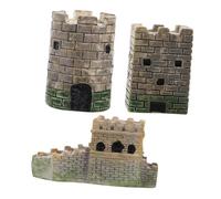 NUOBESTY 3 Piezas De Mesa De Arena En Miniatura para Paisajismo Decoraciones De Castillo Europeo Adornos De Mesa De Arena Modelo De Castillo Pastillero Escultura Decoración De Mesa