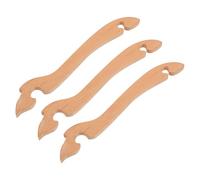 NUOBESTY 3 Piezas Extractor Rejilla de Horno de Madera de Mango Largo | Gancho Antirayaduras para Bandejas y Parrillas, Diseño de Tracción Precisa, Uso en Microondas y Hornos de Sobremesa