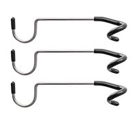 NUOBESTY 3 Piezas Gancho para Lámpara de Tienda en Forma de S de Acero y Goma, Multi-Funcional y Portátil para Camping, Adecuado para Barbacoa y Pesca al Aire Libre