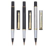 NUOBESTY 3 Piezas Pluma Estilográfica Portátil de Acero Inoxidable Flujo de Tinta Suave y Precisión para Principiantes, Adecuado para Caligrafía y Coleccionismo
