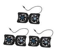 NUOBESTY 3 Piezas Soporte Portátil Plegable para Portátil con Ventiladores USB de Base Refrigerante Diseño Compacto y Antideslizante para Ordenadores Portátiles